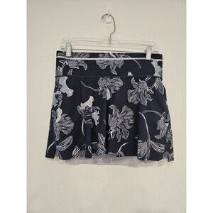 Athleta Women Skirt Size S Floral Sonic Navy Tennis Golf Skort Shorts Reflective